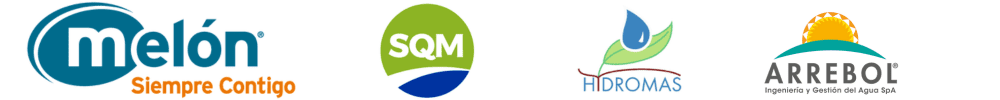Logo auspiciadores del XXV Congreso de Estudiantes de Ingeniería Civil Melon hormigones, SQM, Hidromas y Arrebol 