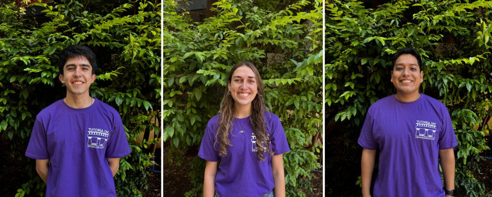 Matías Labbé, Camila Yáñez y Erick Inga.