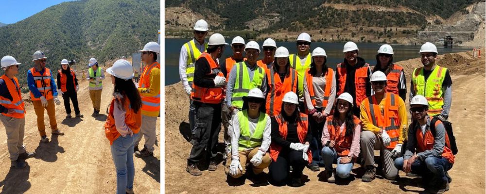 Estudiantes de Ingeniería Civil en Embalse Caren